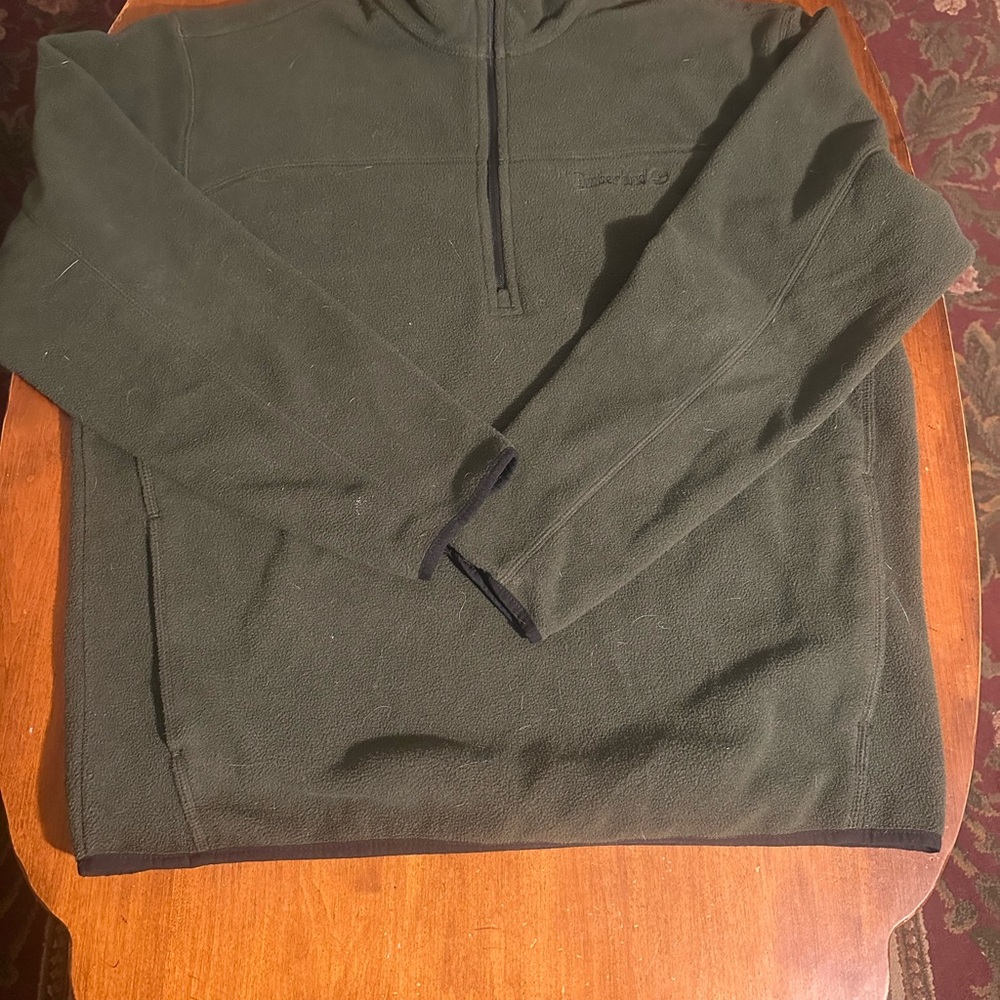 Timberland Men's Dark Green Zip-Up Sweater